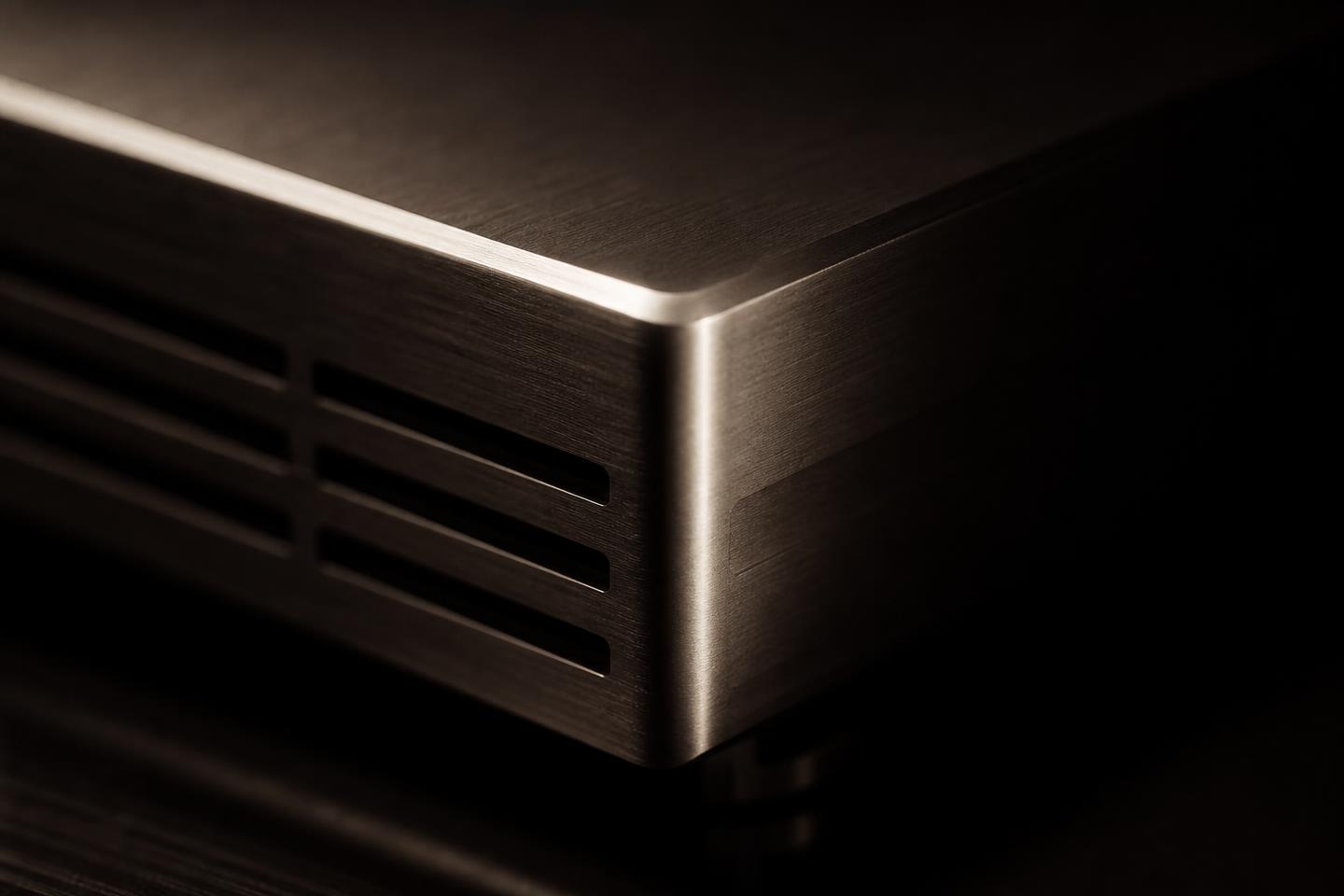 Close view of a precision-machined enclosure